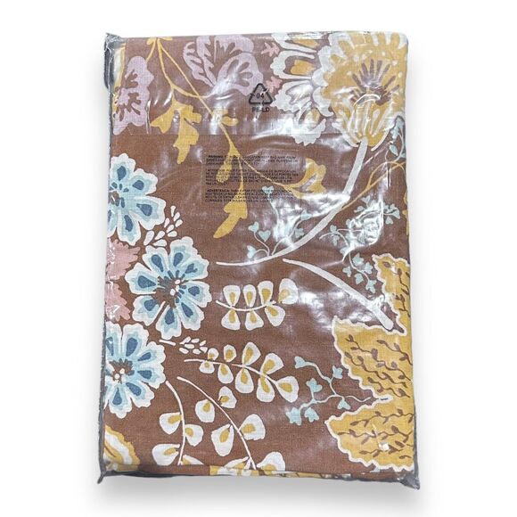 Garnet Hill Pillow Sham Victoria Relaxed Linen Bronze Multi Continental 26" - Picture 4 of 9